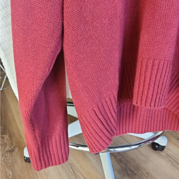 Reformation Rich Red V-Neck Sweater - Picture 5 of 8